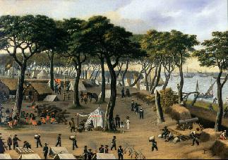 Candido Lopez Representation of the Brazilian Army at Curuzu during the War of the Triple Alliance.